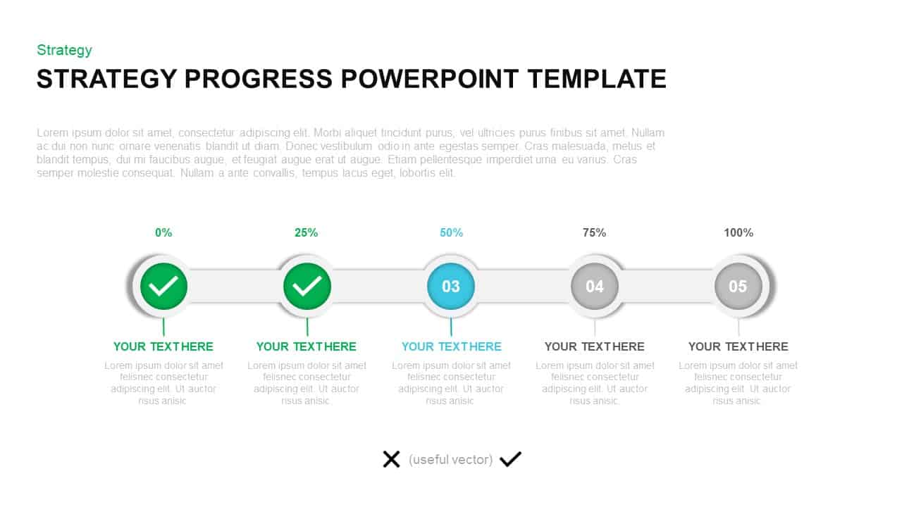Strategy Progress PowerPoint Template