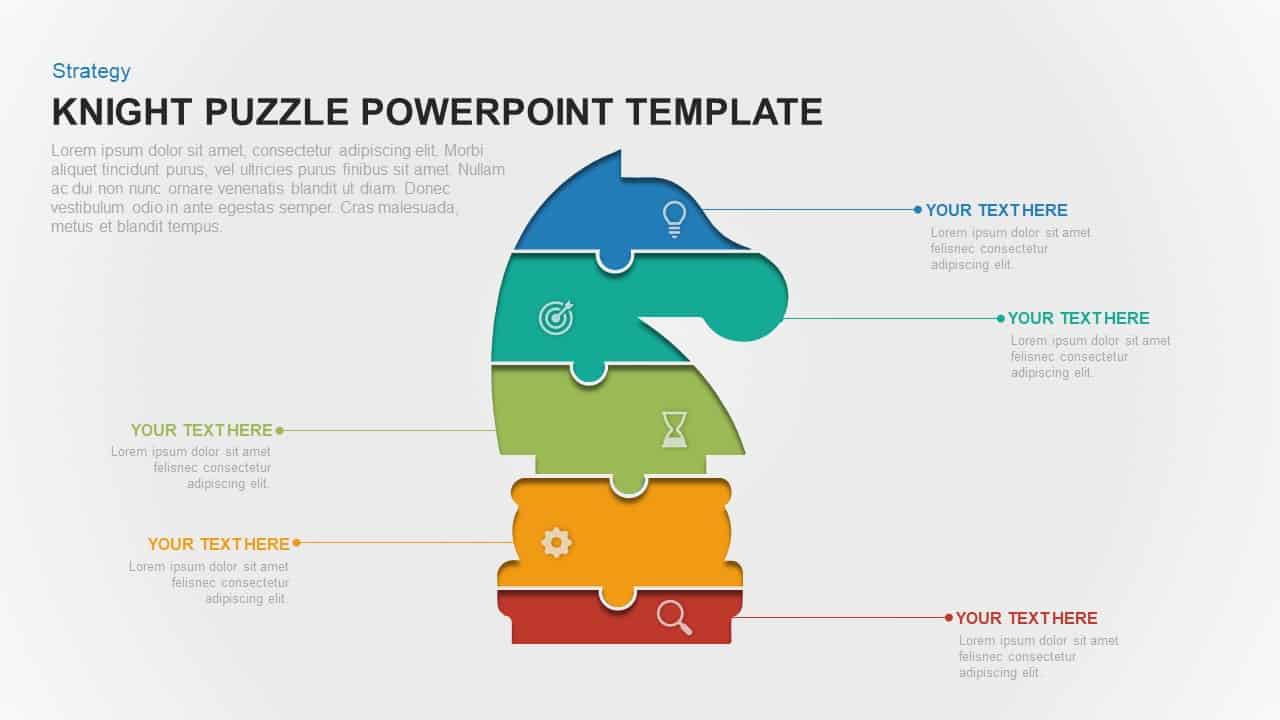 knight puzzle PowerPoint template