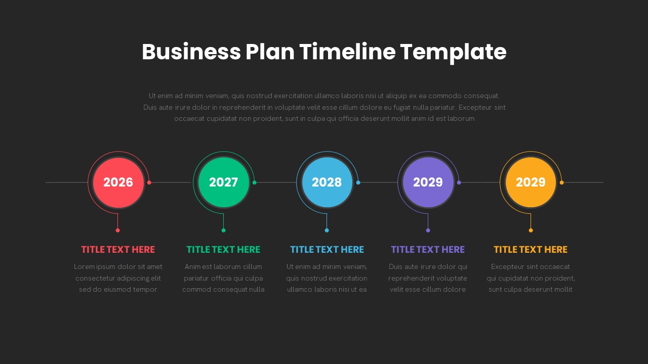 business plan timeline powerpoint template
