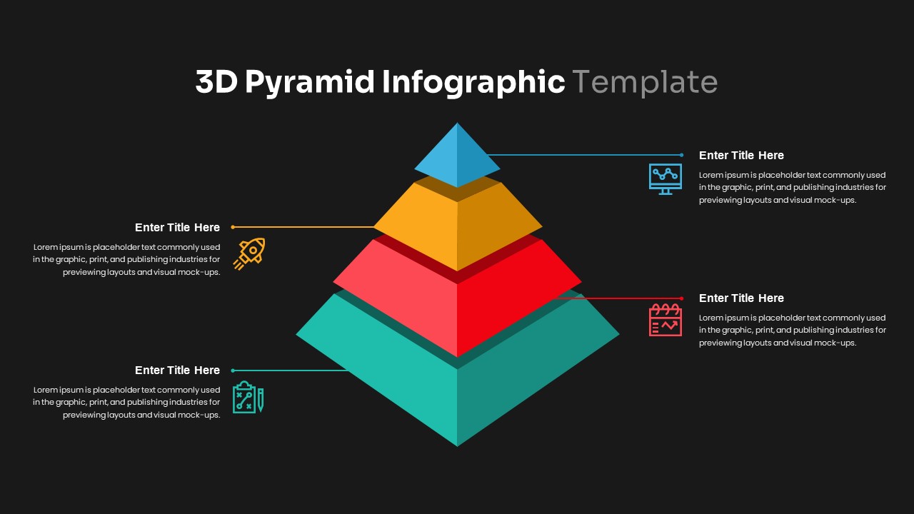 3D Pyramid Infographic PowerPoint template