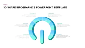 3D Keyhole Shape Infographic PowerPoint Template