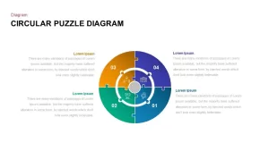 4 Step Circular Puzzle Diagram Template