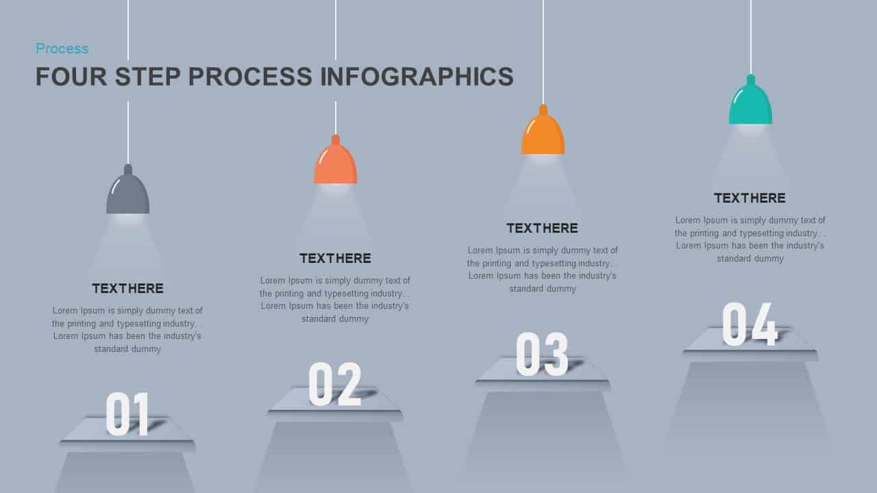 4 step process infographic powerpoint template