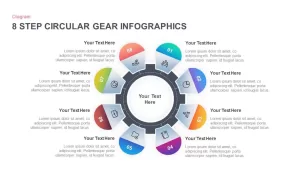 8 Step Circular Gear Infographic Template