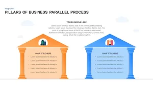 Pillars For Business Parallel Process Powerpoint Template
