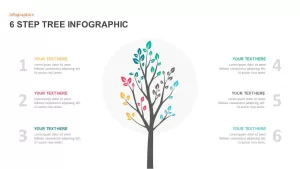 6 Steps Tree Diagram PowerPoint Template