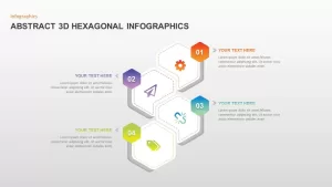 Abstract 3D Hexagonal Infographic