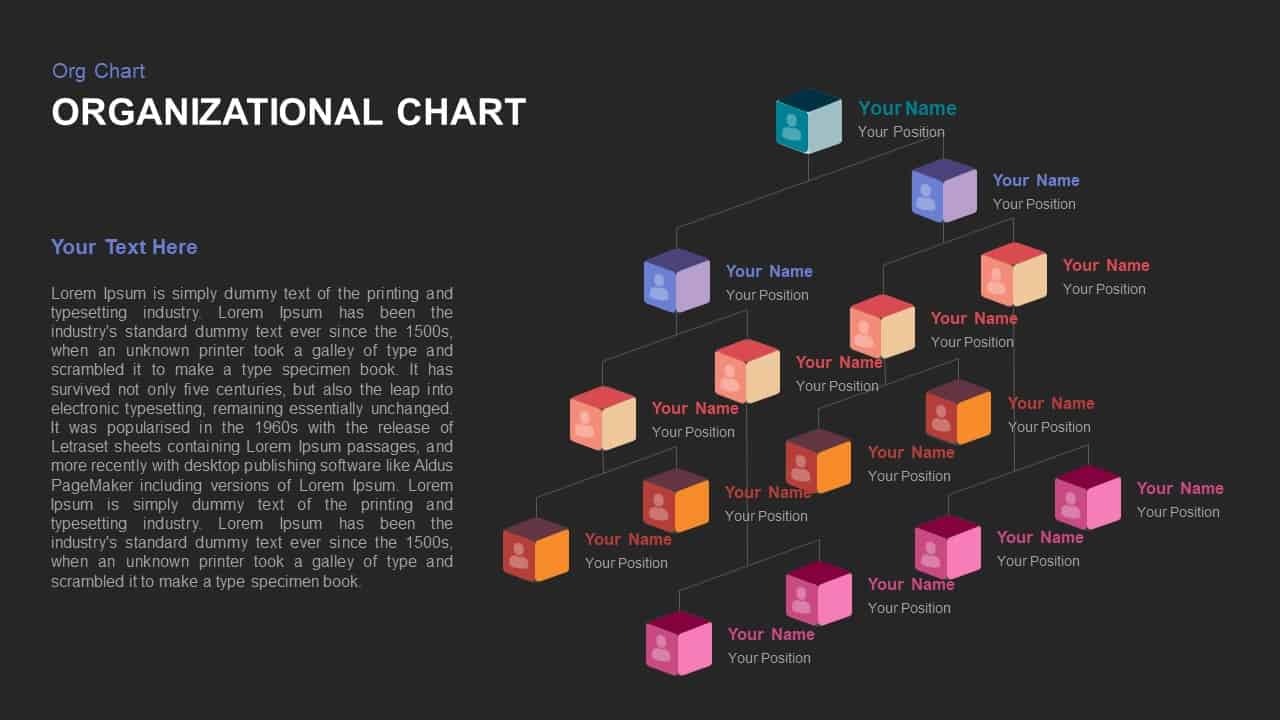 Simple Organizational Chart PowerPoint Template