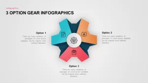 3 Option Gear Infographic Template