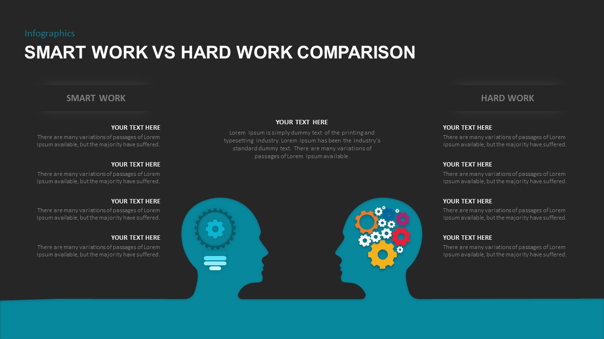 Smart work and hard work PowerPoint Template