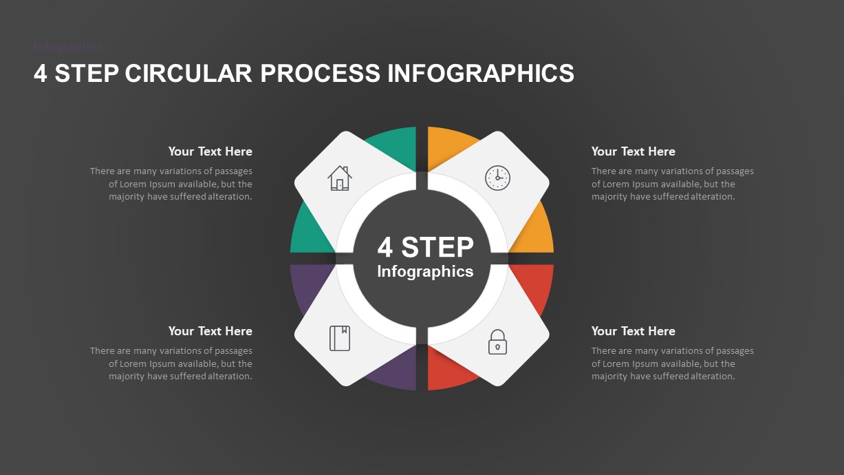 4 Step Circular Process PowerPoint Template