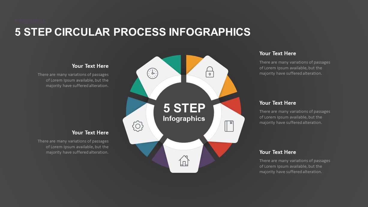 5 Step Circular Process PowerPoint Template