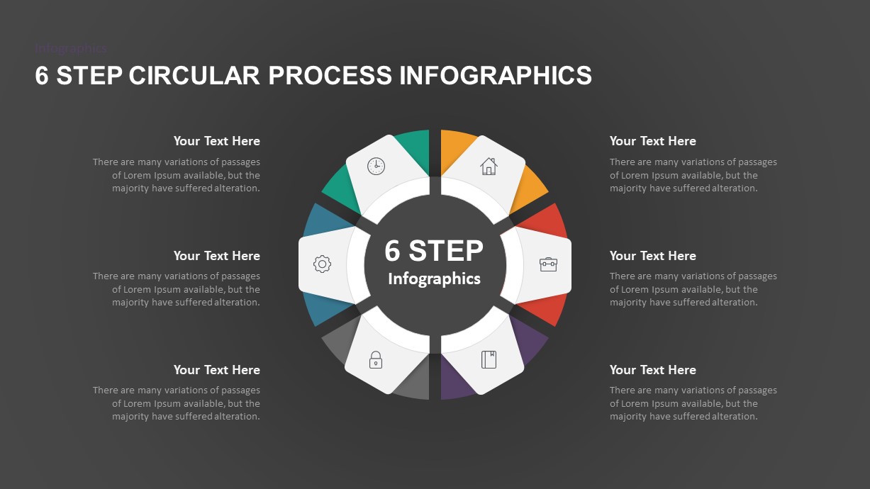 6 Step Circular Process PowerPoint Template