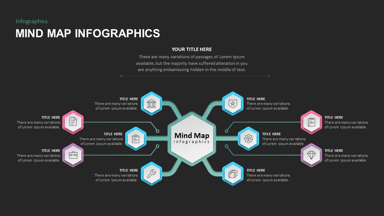Mind map infographic PowerPoint template