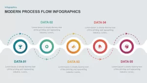 Process flow infographic template for PowerPoint