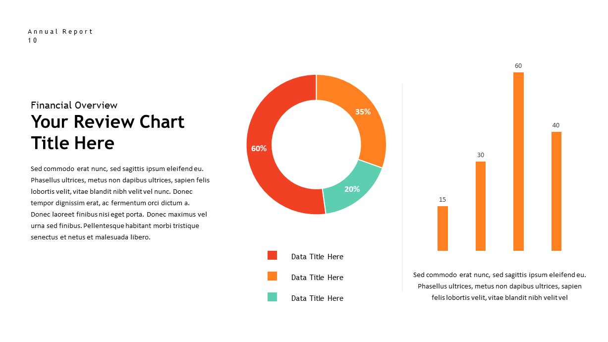 annual report chart PowerPoint template