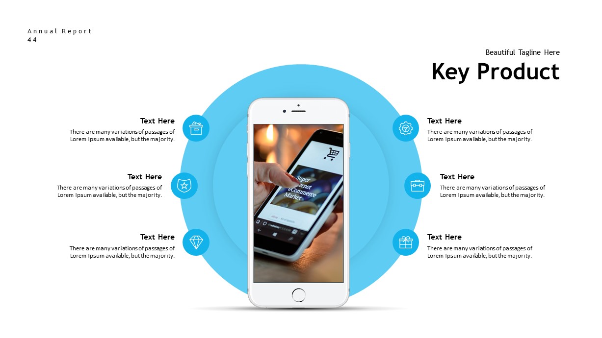 annual report key product PowerPoint template