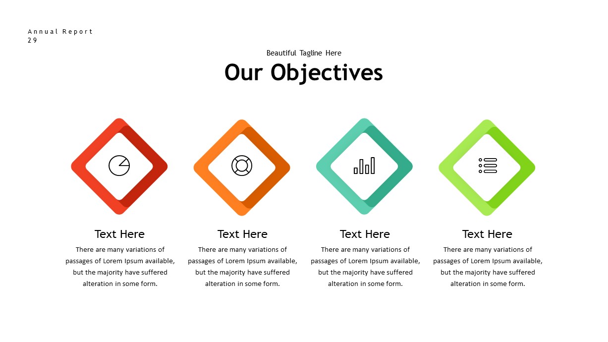 annual report objectives PowerPoint template