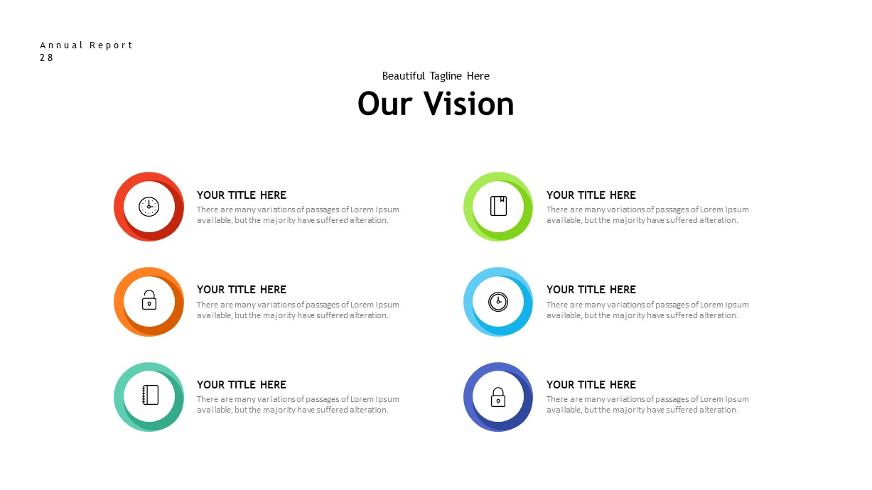 annual report vision PowerPoint template