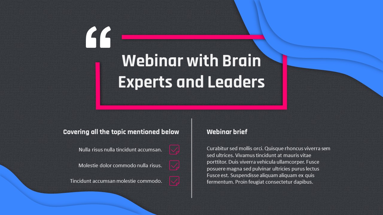 webinar with brain experts and leaders