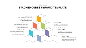 Hand-drawn Cubes Pyramid Template for PowerPoint and Keynote Presentations