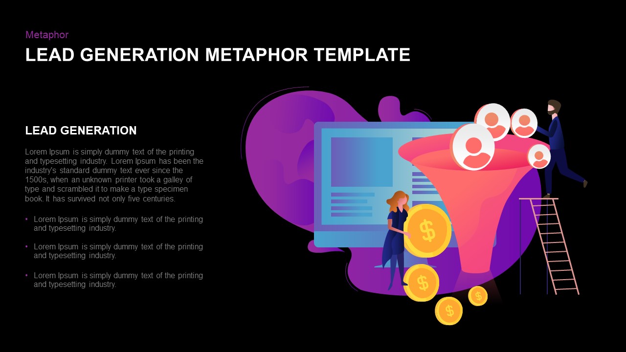 lead generation metaphor powerpoint template