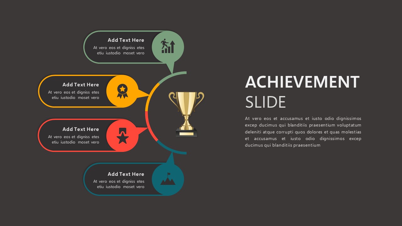 Achievement Slide with trophy