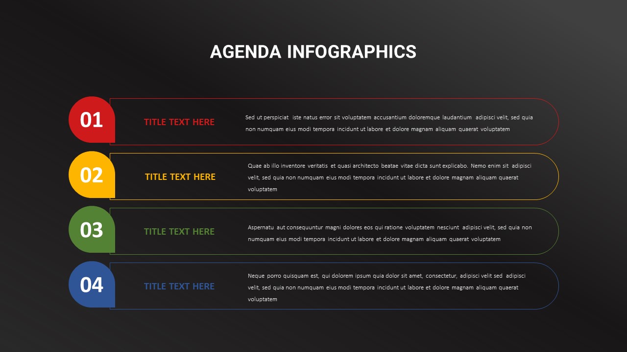 Agenda Infographic Template Dark