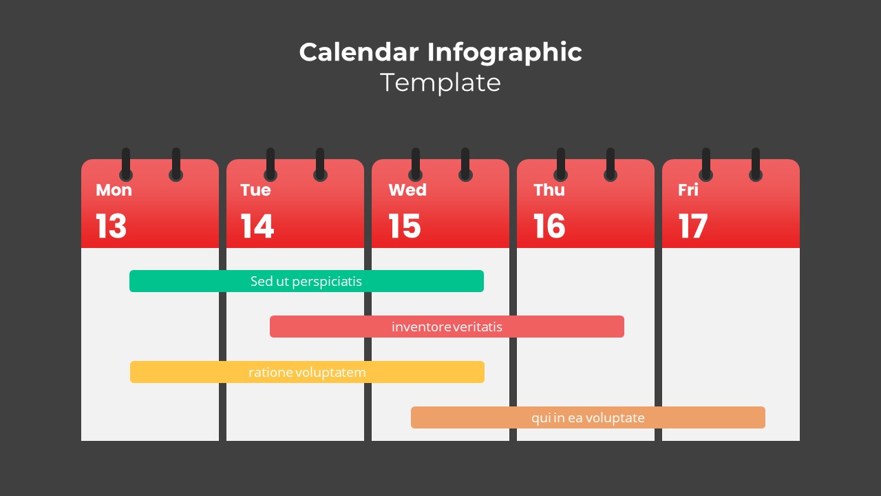 Calendar Presentation Template Dark