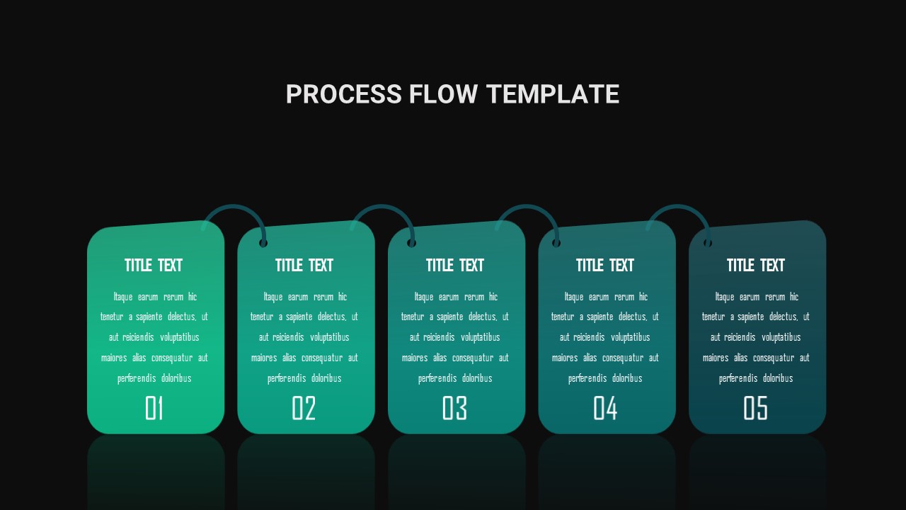 Process Flow Infographics Dark