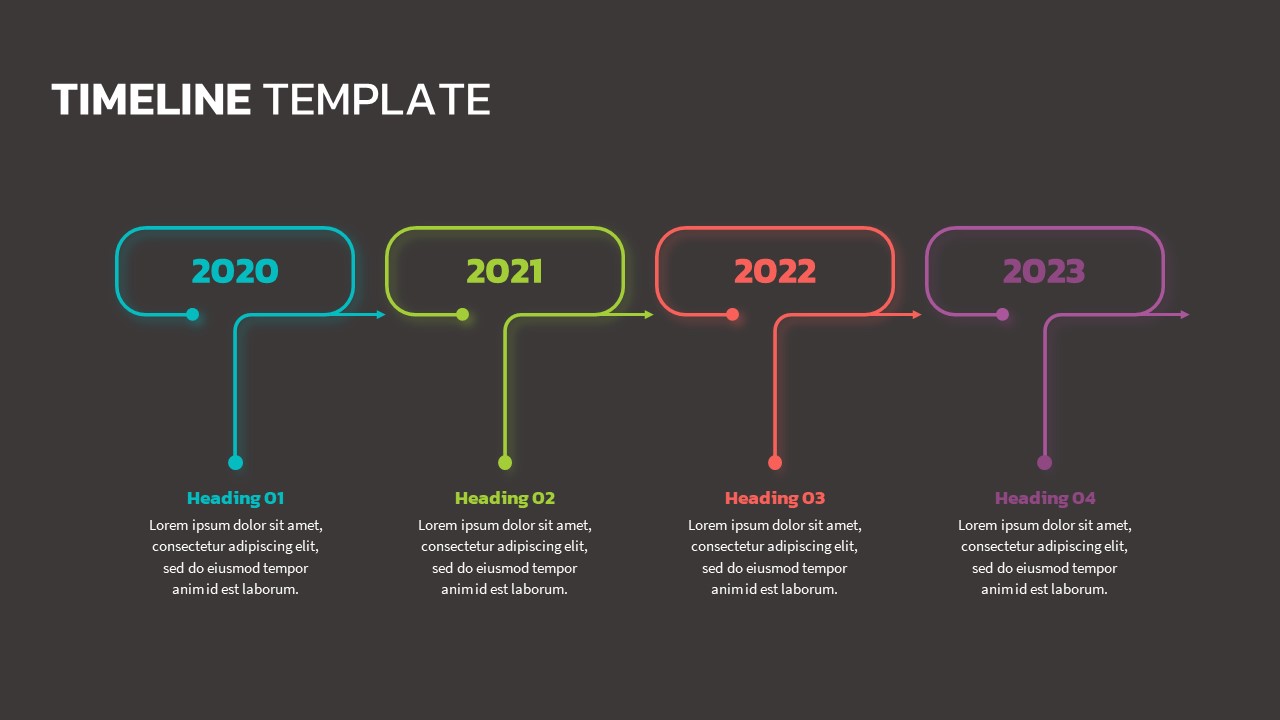 Timeline Infographics Dark