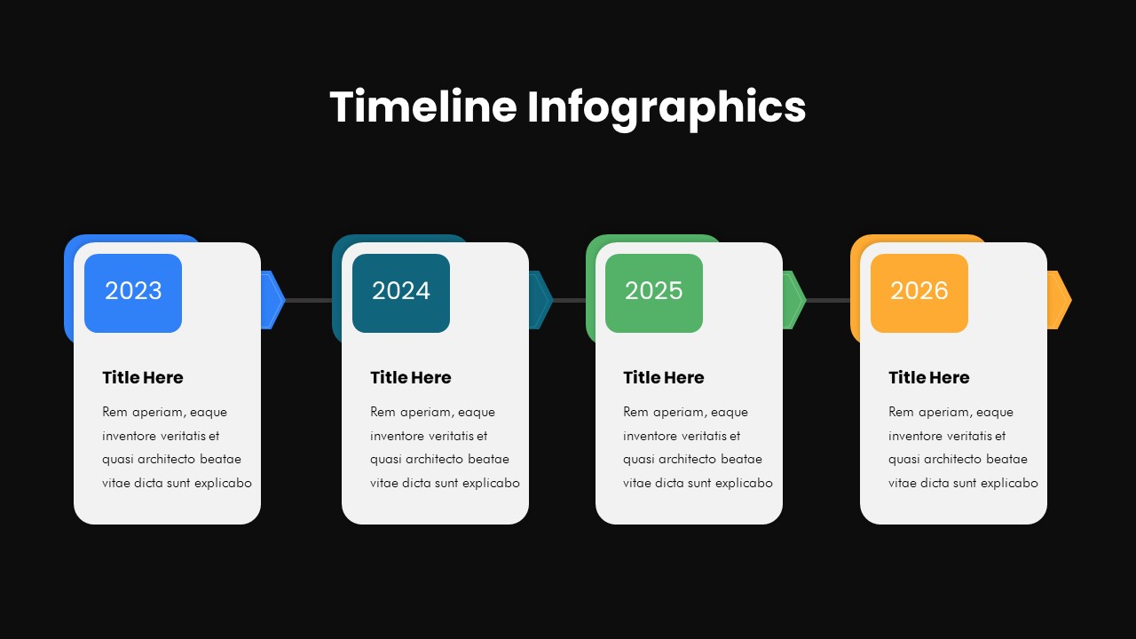 Timeline Infographic Dark