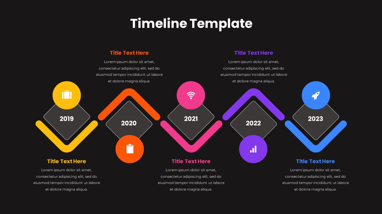 Timeline Template for Presentation Dark
