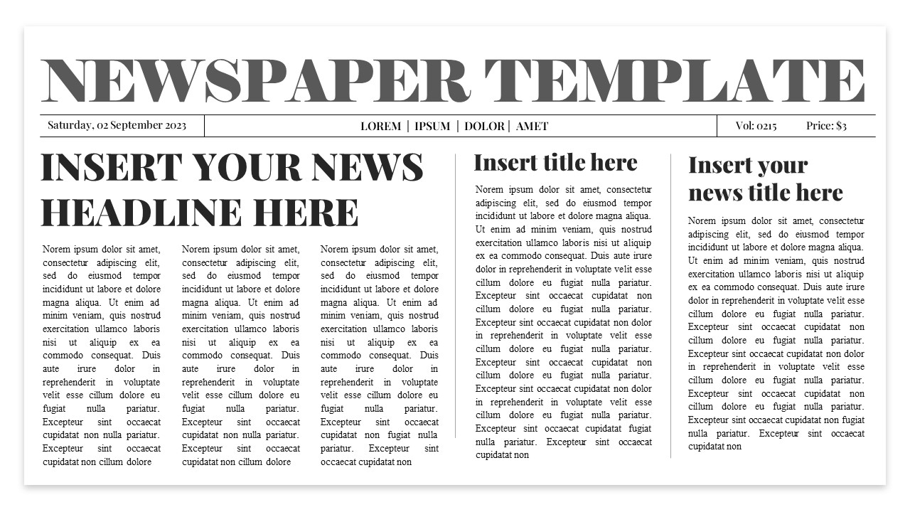 newspaper powerpoint template