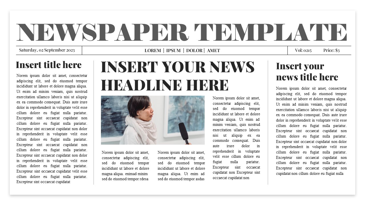 powerpoint template newspaper