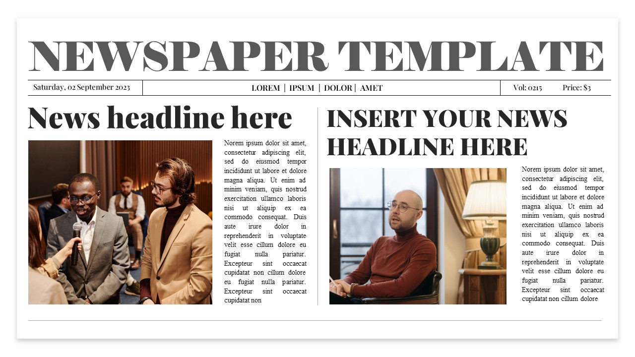 powerpoint templates newspaper