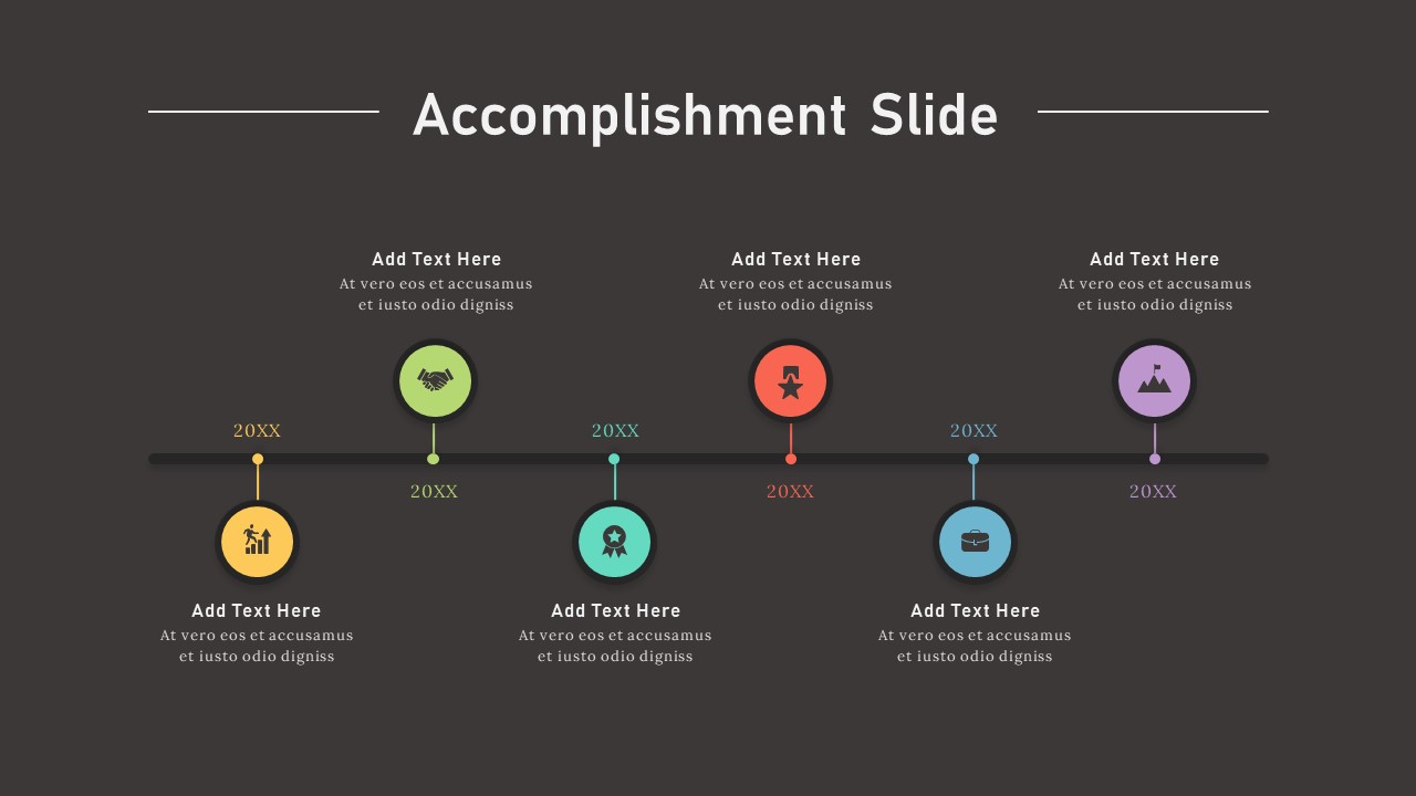 Accomplishment Infographics Dark