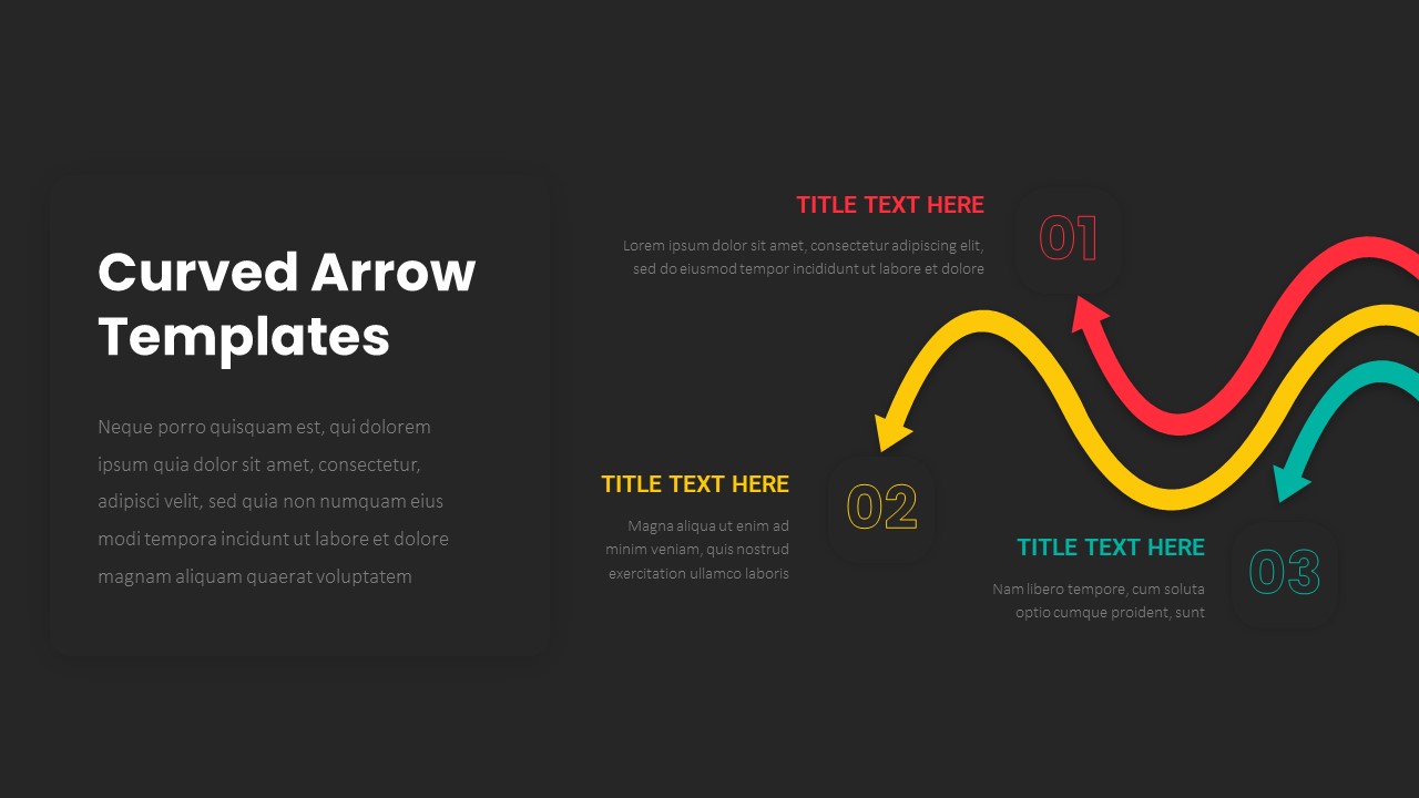 Curved Arrow Template Dark