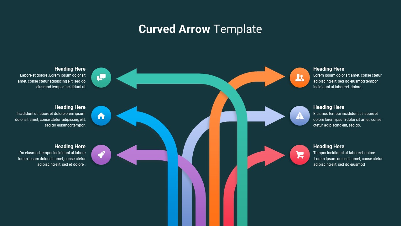 Curved Arrow Template Dark