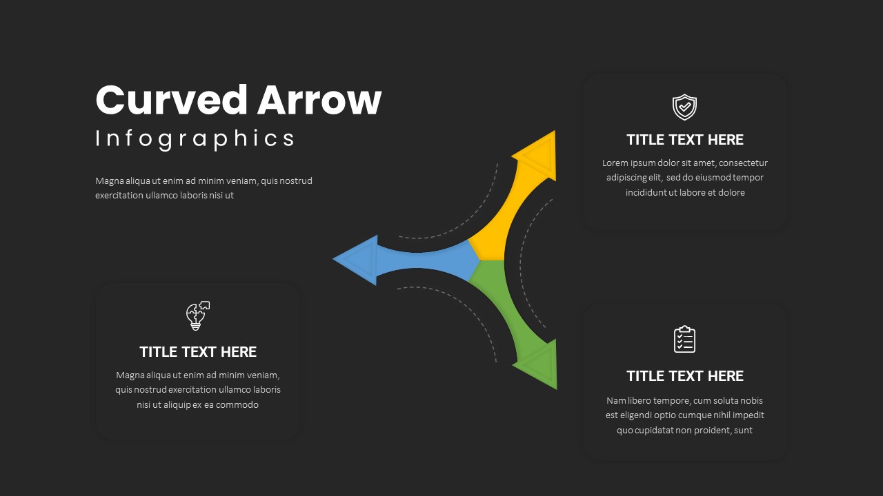 Curved Arrows Template Dark