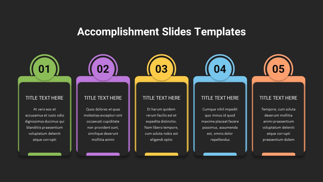 Accomplishment Slide Template Dark