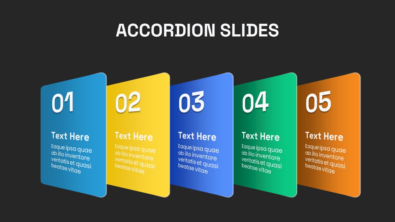 Accordion Animated Template Dark