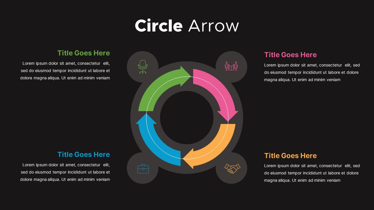 Circle Arrows Template Dark
