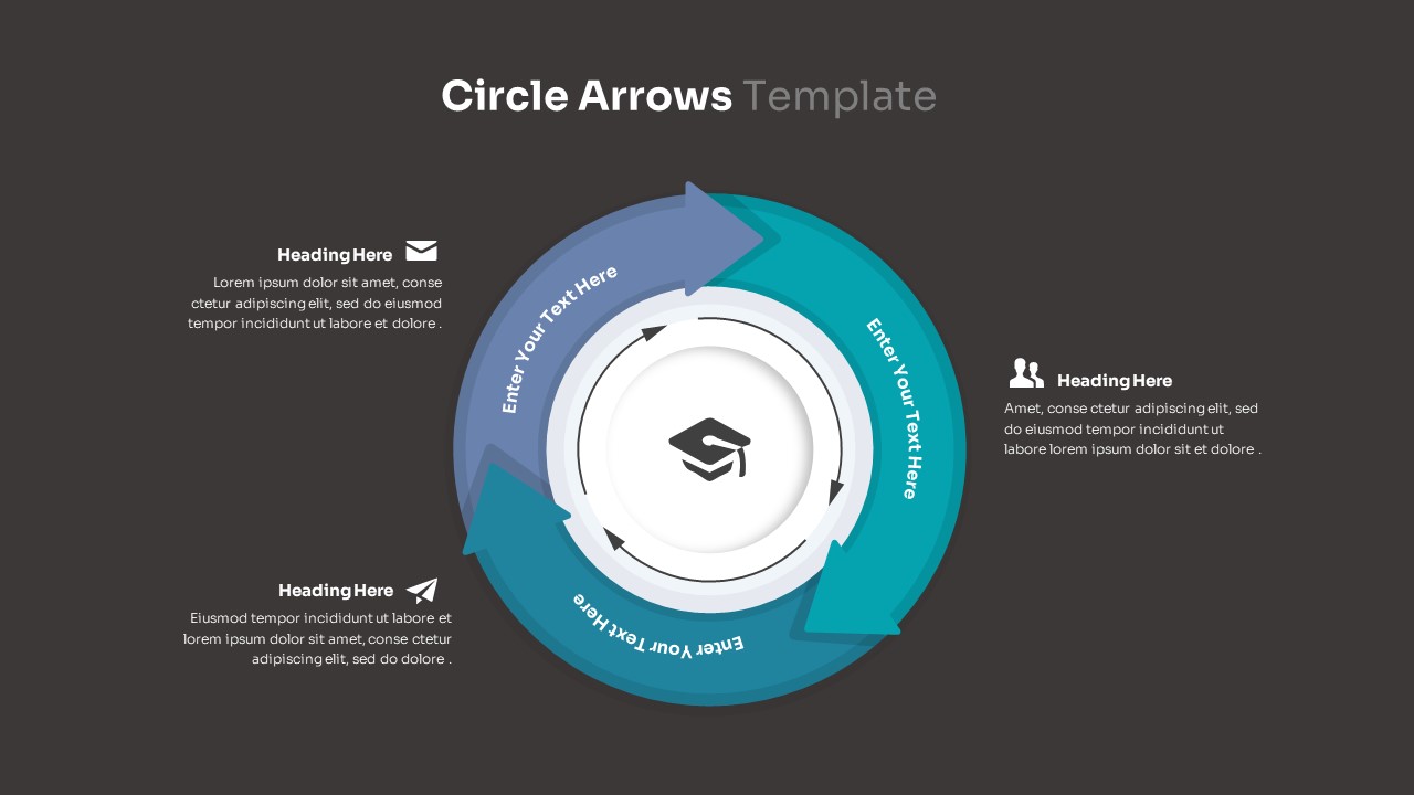 Circle Arrows Template Dark