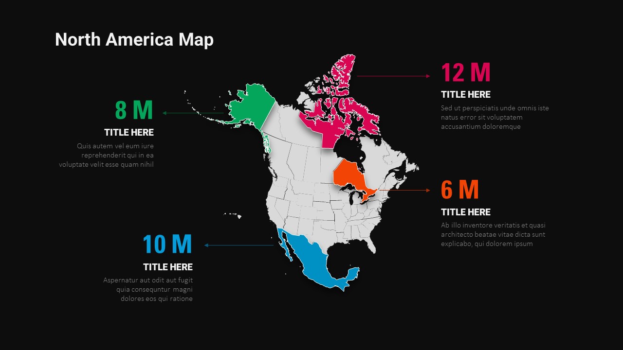 north america map templates