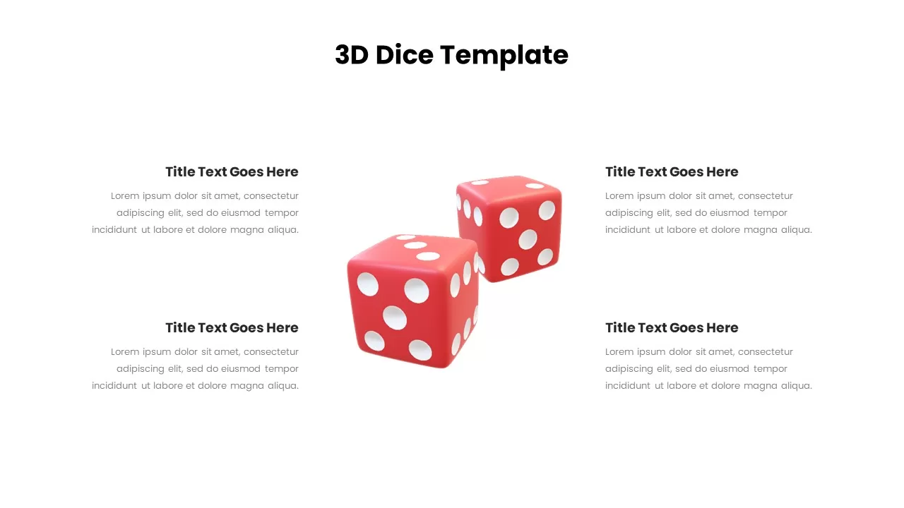 Animated 3D Dice Template, Animated 3D Dice PowerPoint Template, Animated 3D Dice ppt Template, Animated 3D Dice slide, editable 3D Dice Template