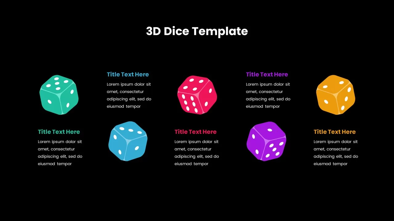 Animated 3D Dice Template, Animated 3D Dice PowerPoint Template, Animated 3D Dice ppt Template, Animated 3D Dice slide, editable 3D Dice Template