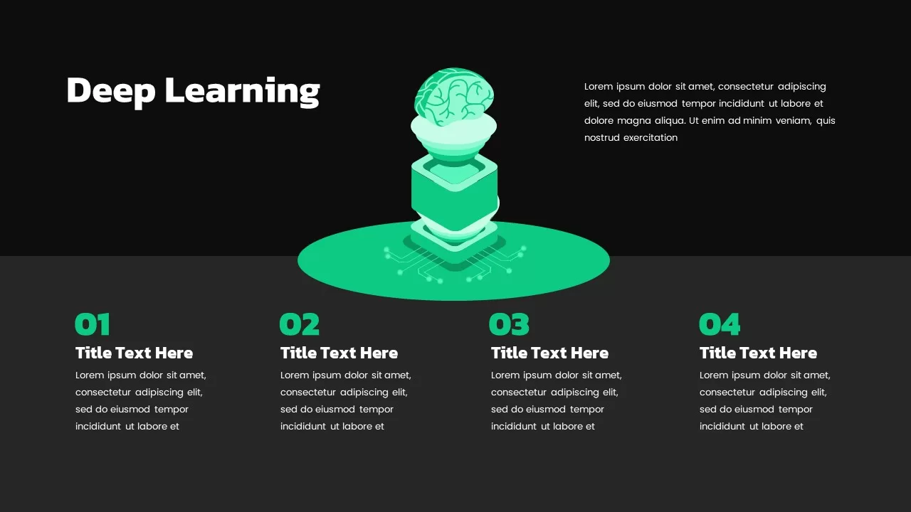 Deep Learning Infographic Template Dark