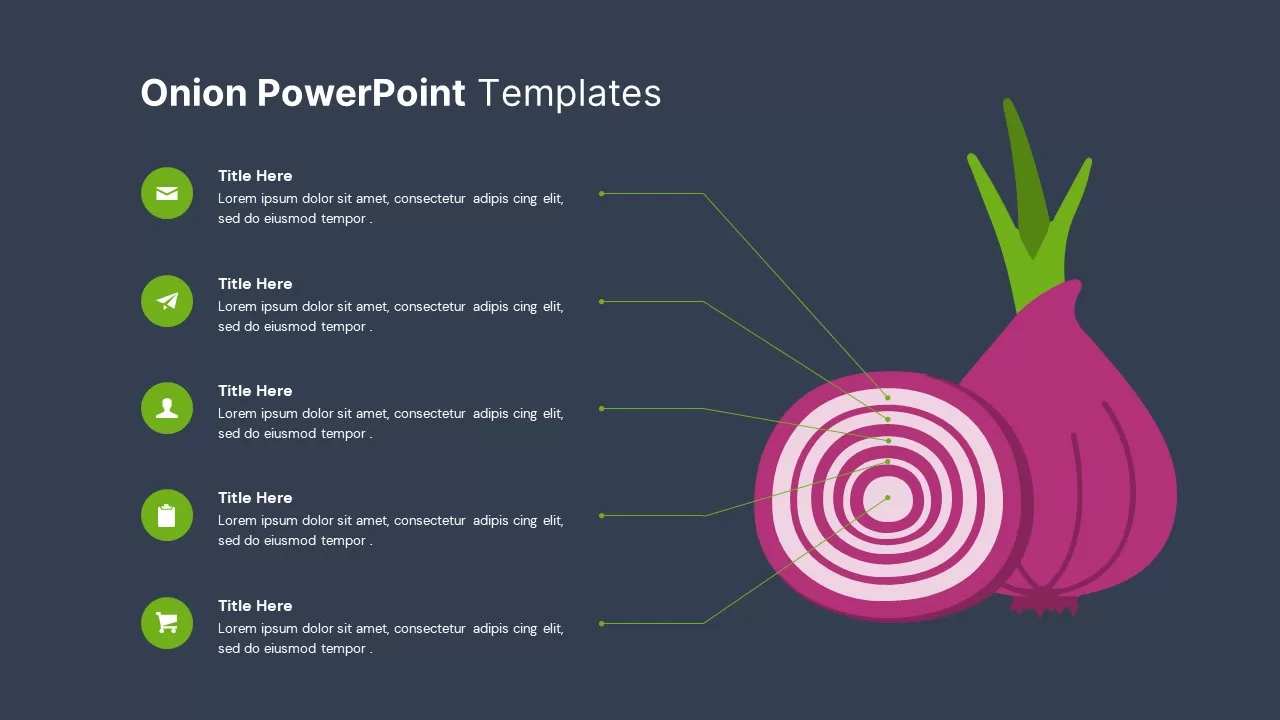 Onion PowerPoint Templates Dark