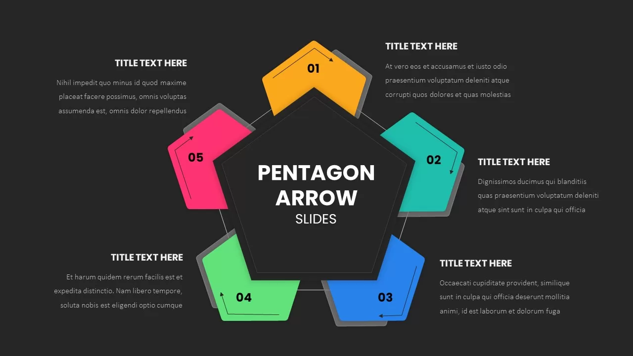 Pentagon with Arrow Slide